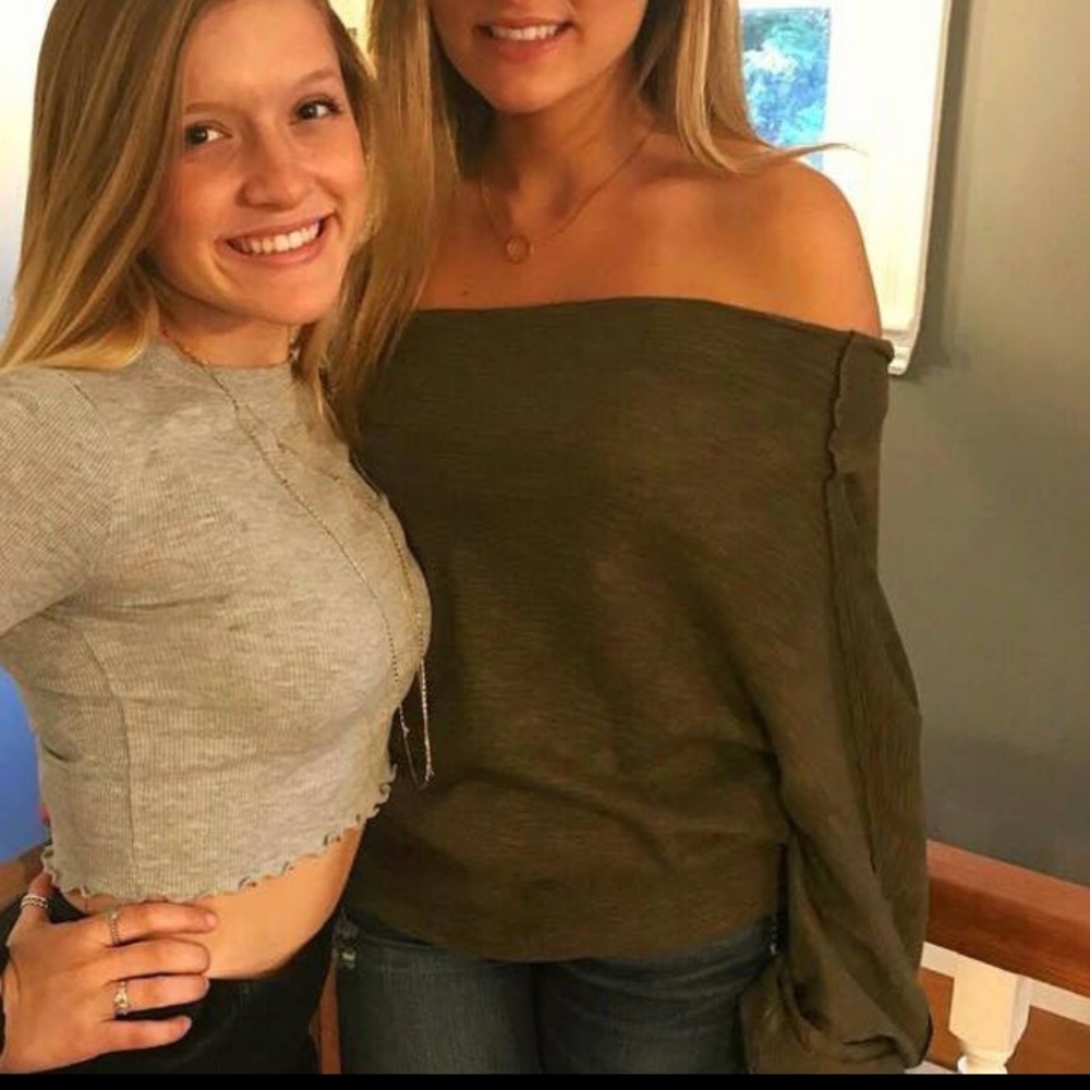 Off the shoulder free people sweater